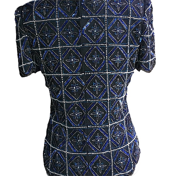 Vintage Stenay Silk Beaded Top. B4 - Picture 10 of 16